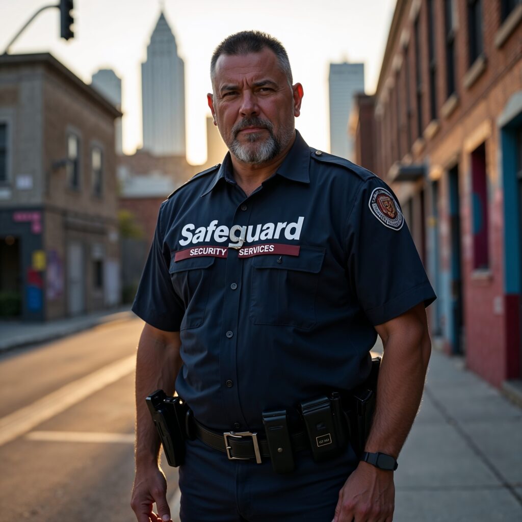 Armed security guards in Los Angeles